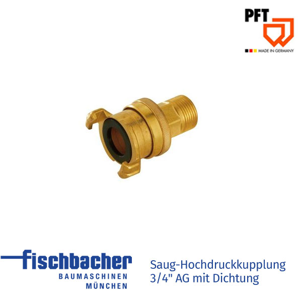 Fischbacher Saug-Hochdruckkupplung  3/4&#8243; AG mit Dichtung 20201681