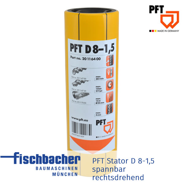 Fischbacher PFT Stator D 8-1,5 spannbar, rechtsdrehend