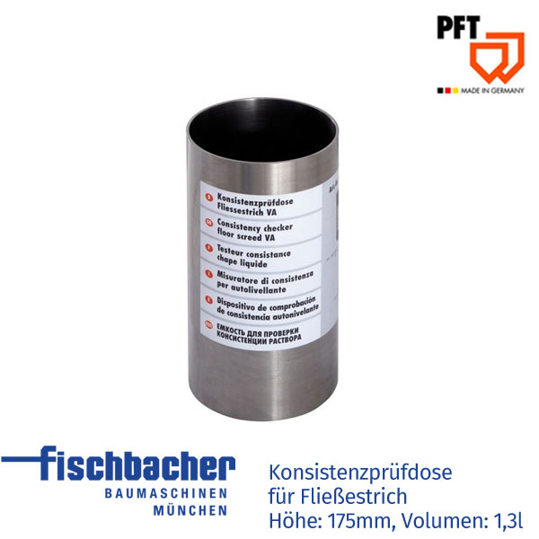 Konsistenzprüfdose für Fließestrich
