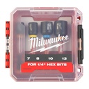 MILWAUKEE Steckschlüsselsatz magnetisch 1/4"
4 - teilig ( 7 / 8 / 10 / 13 mm )
