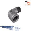 Winkel 1/4" IG-AG verzinkt