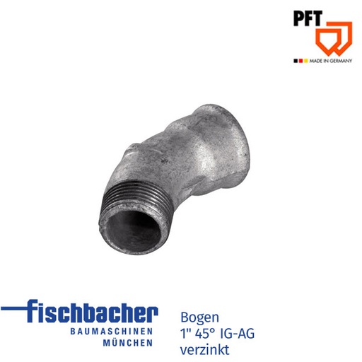 [20203860] Bogen 1" 45° IG-AG verzinkt
