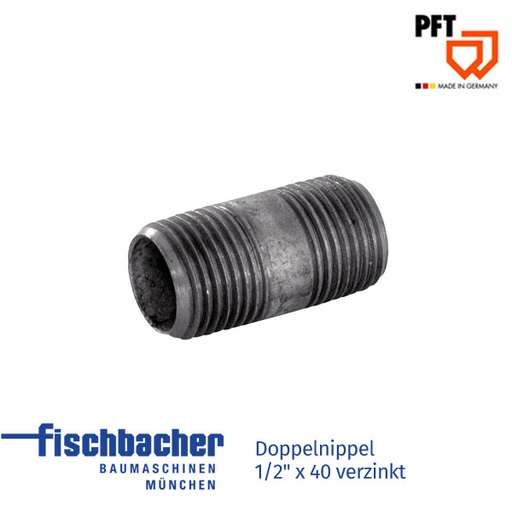 [20203400] Doppelnippel 1/2" x 40 verzinkt
