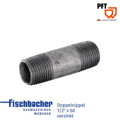 [20203401] Doppelnippel 1/2" x 60 verzinkt