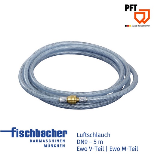 [00077240] Luftschlauch DN9 Ewo V-Teil | Ewo M-Teil - 5 m