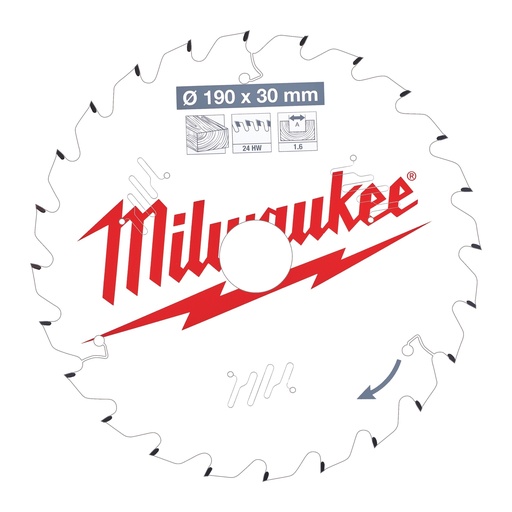[MIL 4932471300] MILWAUKEE Kreissägeblatt HOLZ 24 Zähne
1