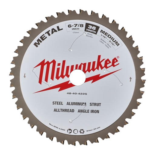 [MIL 48404225] MILWAUKEE Kreissägeblatt Metall 36 Zähne