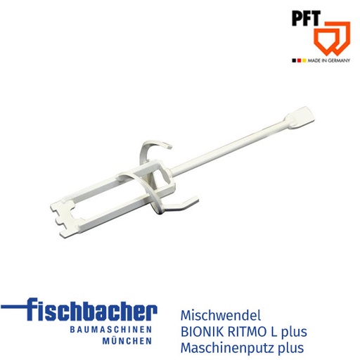 [00705754] Mischwendel BIONIK RITMO L plus, Maschinenputz plus, D=76 mm, RAL7035,
rechtsdrehend