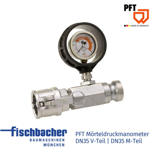 [00102228] Mörteldruckmanometer DN35 V-Teil | DN35 M-Teil