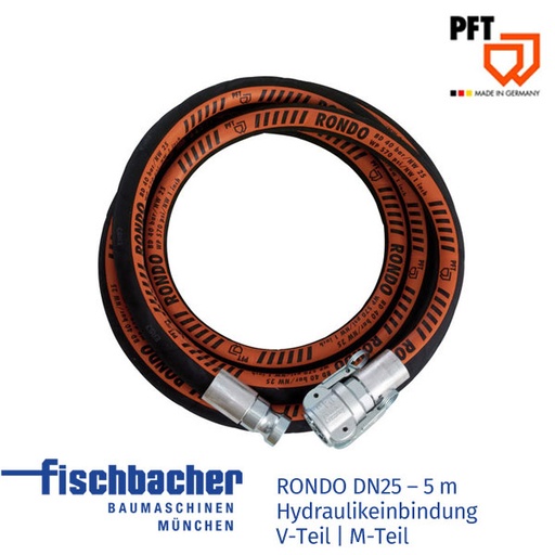 [00021103] RONDO DN25 Hydraulikeinbindung V-Teil | M-Teil - 5 m