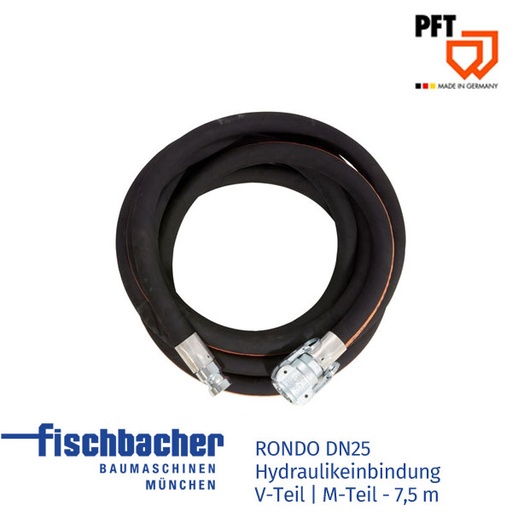 [00111799] RONDO DN25 Hydraulikeinbindung V-Teil | M-Teil - 7,5 m