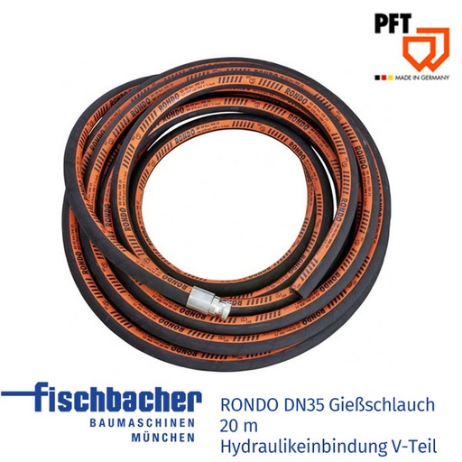 [00021273] RONDO DN35 Gießschlauch Hydraulikeinbindung V-Teil - 20 m
