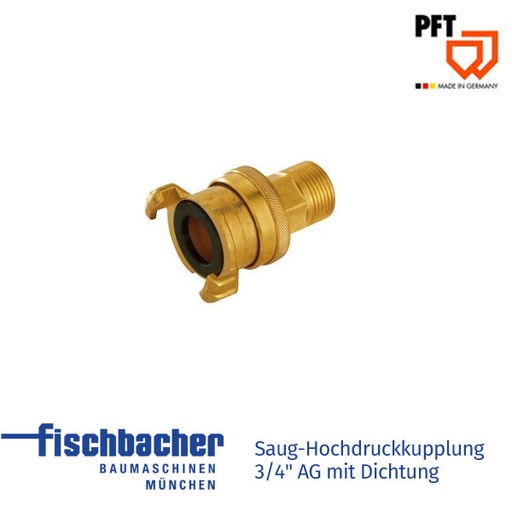 [20201681] Saug-Hochdruckkupplung 3/4" AG mit Dicht