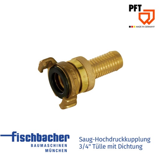 [20201680] Saug-Hochdruckkupplung 3/4" Tülle mit Di