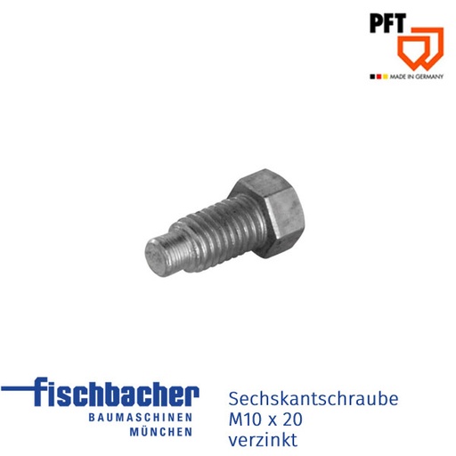 [20209602] Sechskantschraube M10 x 20 verzinkt (VPE