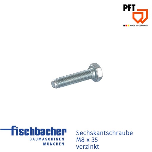 [20207801] Sechskantschraube M8 x 35 verzinkt (VPE 