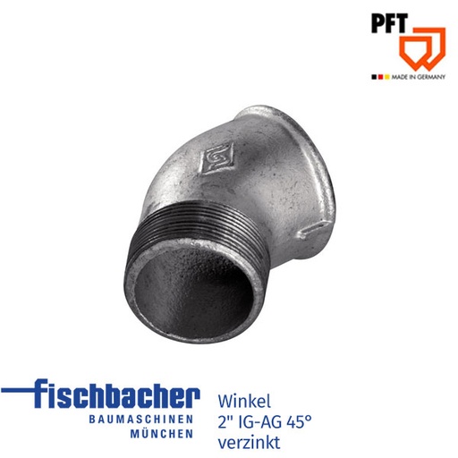 [20203850] Winkel 2" IG-AG 45° verzinkt